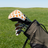 Orangen- und Blume-Muster Golf Headcover (In SItu)