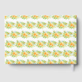 Orangen- und Blumen-Geburtstag Gästebuch (Rückseite)