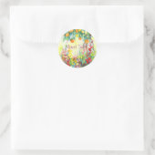 Orangen und Blumen Runder Aufkleber (Tasche)