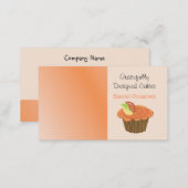 Orangen- und Braunfruchtkuchen Visitenkarte (Vorne/Hinten)
