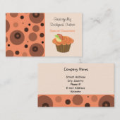 Orangen- und Braunfruchtkuchen Visitenkarte (Vorne/Hinten)