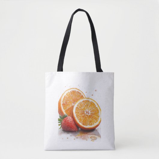 Orangen und Erdbeeren Tasche (Vorderseite)
