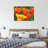 Orangen- und Gelbblumen Leinwanddruck (Insitu (Schlafzimmer))