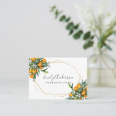 Orangen- und Goldkarte Visitenkarte (Stehend Vorderseite)