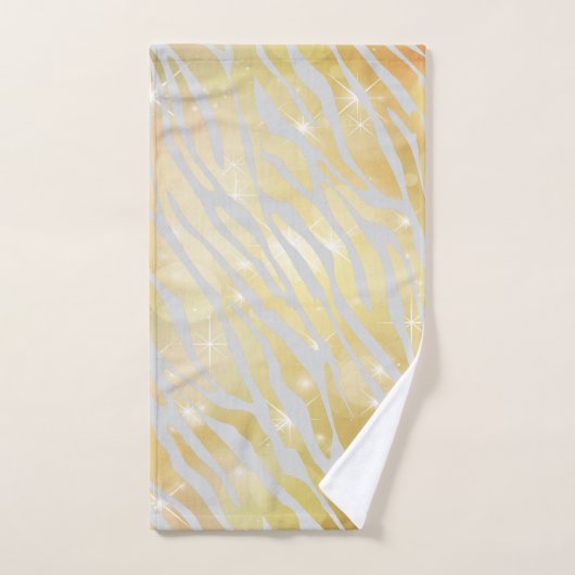 Orangen- und Goldmuster Badhandtuch Set (Handtuch)