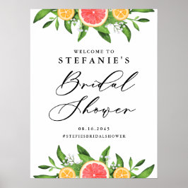 Orangen und Grapefruits Brautparty Willkommen Poster