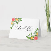 Orangen und Grapefruits Dankeskarte (Vorderseite)