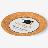 Orangen und grün, Personalisierter Abschluss Pappteller (Schrägansicht)