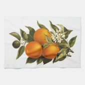 Orangen und Mohnblumen Geschirrtuch (Horizontal)