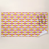 Orangen und Nantucket Red Fiesta Party Beach Handt Strandtuch (Vorderseite)