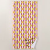 Orangen und Nantucket Red Fiesta Party Beach Handt Strandtuch (Vorderseite)