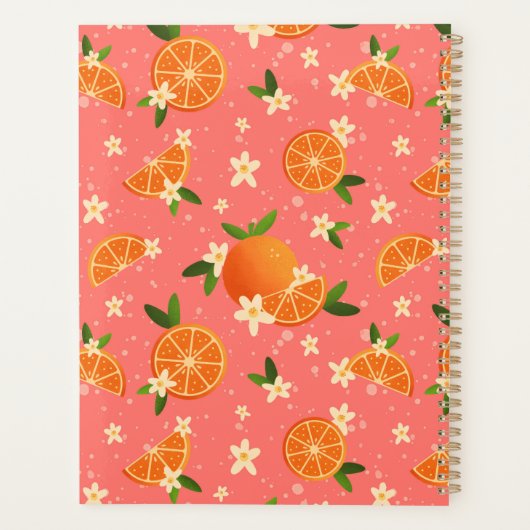 Orangen und Orangenblüte Planner Planer (Rückseite)