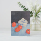 Orangen und Persimmonen Postkarte (Stehend Vorderseite)