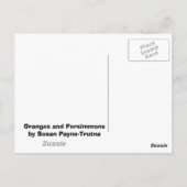 Orangen und Persimmonen Postkarte (Rückseite)