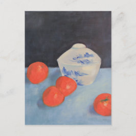 Orangen und Persimmonen Postkarte