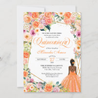 Orangen und rosa Rosen Pfirsichblütenquinceanera