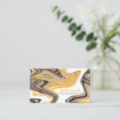 Orangen- und Schokoladenstriche Visitenkarte (Stehend Vorderseite)