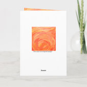 Orangen- und Schwarze Monogramm-Feuersee Karte (Rückseite)