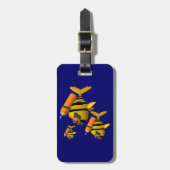 Orangen- und Schwarzfische Gepäckanhänger (Vorderseite vertikal)