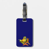 Orangen- und Schwarzfische Gepäckanhänger (Rückseite vertikal)