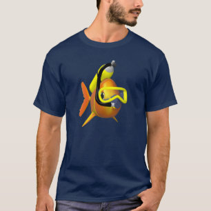 Orangen- und Schwarzfische T-Shirt