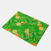 Orangen und tropische Blätter Fußmatte (Schrägansicht)