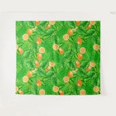 Orangen und tropische Blätter Wandteppich (Vorderseite (Horizontal))