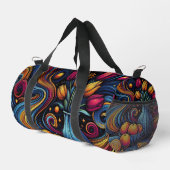 Orangen- und Tulpenfarben Duffle Bag (Rechte Ecke)