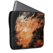 Orangen und Weiß Laptopschutzhülle (Vorne Rechts)