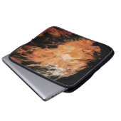 Orangen und Weiß Laptopschutzhülle (Vorne Knopf)