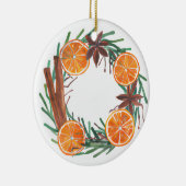 Orangen und Zimt Keramik Ornament (Rechts)