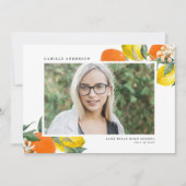 Orangen und Zitronen Foto Abschluss Ankündigung (Vorderseite)