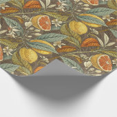 Orangen und Zitronen Geschenkpapier (Ecke)