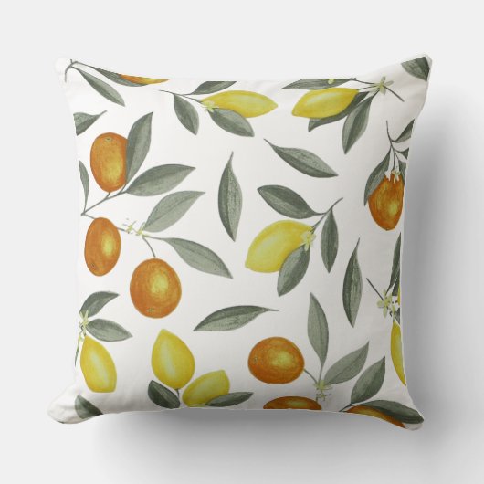 Orangen und Zitronen Kissen (Vorderseite)