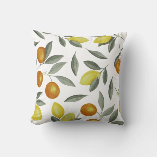 Orangen und Zitronen Kissen (Vorderseite)