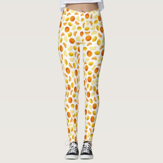 Orangen und Zitronen Leggings (Vorderseite)