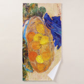 Orangen und Zitronen mit blauen Handschuhen, Van G Badehandtuch (Badehandtuch)