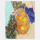 Orangen und Zitronen mit blauen Handschuhen, Van G Fleecedecke (Vorderseite)