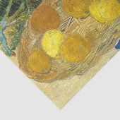 Orangen und Zitronen mit blauen Handschuhen von Va Seidenpapier (Ausschnitt)