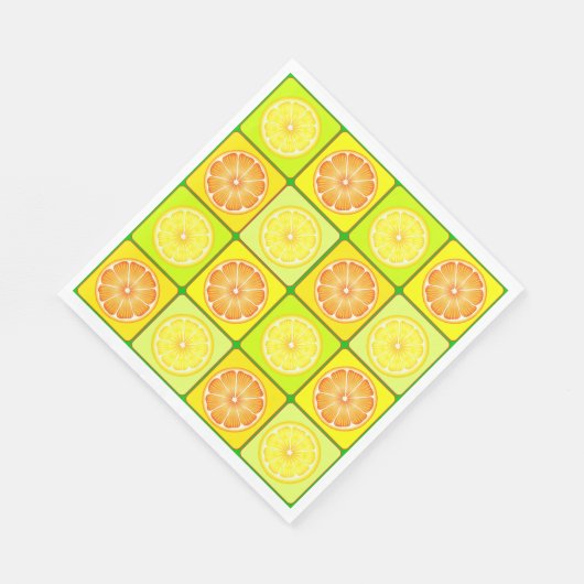 Orangen und Zitronen Papier Napkins Serviette (Ecke)