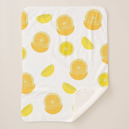 Orangen und Zitronen Sherpadecke (Vorderseite)