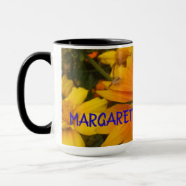 Orangen und Zitronenblanken mit Krebspinne Tasse