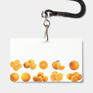 Orangen-Verkäufer-Abzeichen Ausweis