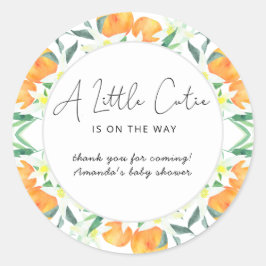 Orangen vielen Dank Runder Aufkleber