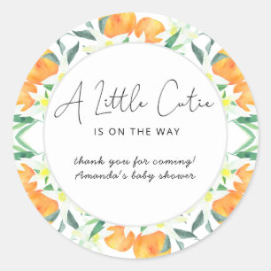 Orangen vielen Dank Runder Aufkleber