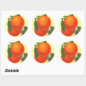 Orangen Vintag Crate Art Sticker (Blatt)