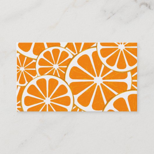 Orangen Visitenkarte (Vorderseite)