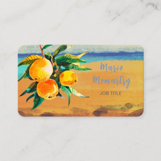 Orangen-Visitenkarte Visitenkarte (Vorderseite)