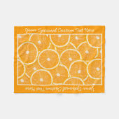 Orangen-Vlies-Decken Fleecedecke (Vorderseite (Horizontal))