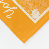Orangen-Vlies-Decken Fleecedecke (Ecke)